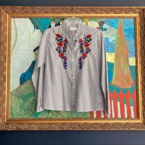 Velvet by Graham & Spencer Embroidered Blouse